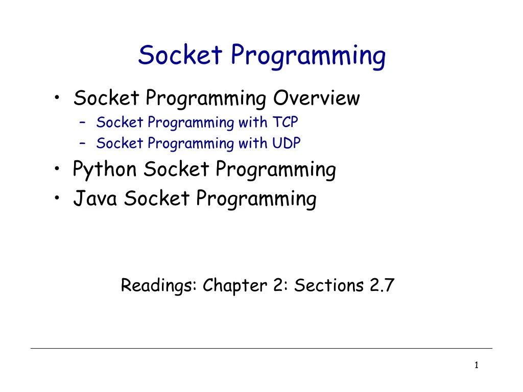 socket programming