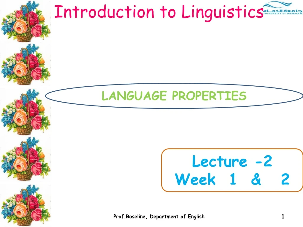 introduction to linguistics