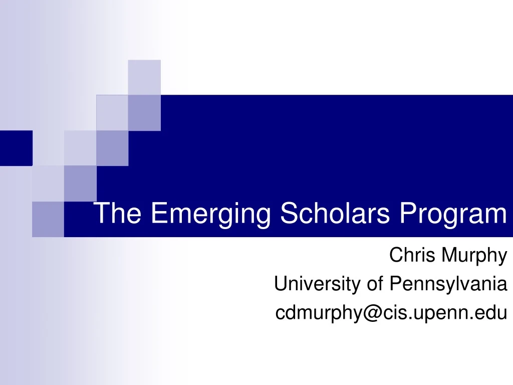 the emerging scholars program