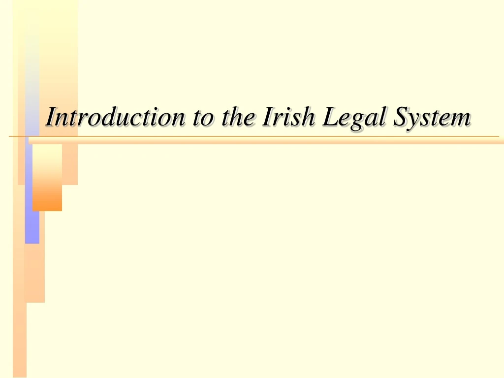 introduction to the irish legal system