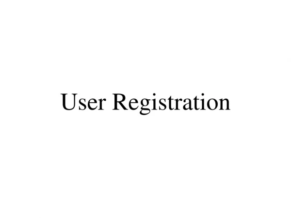 User Registration