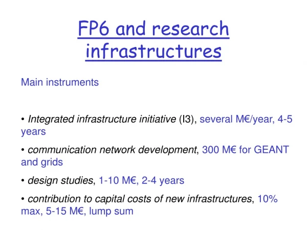 FP6 and research infrastructures