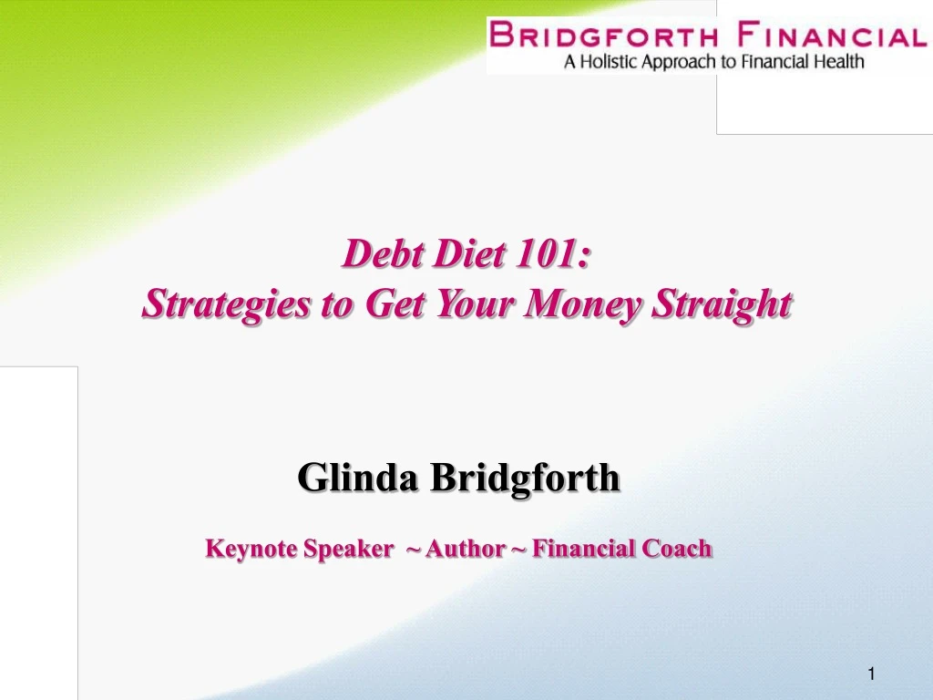debt diet 101 strategies to get your money straight