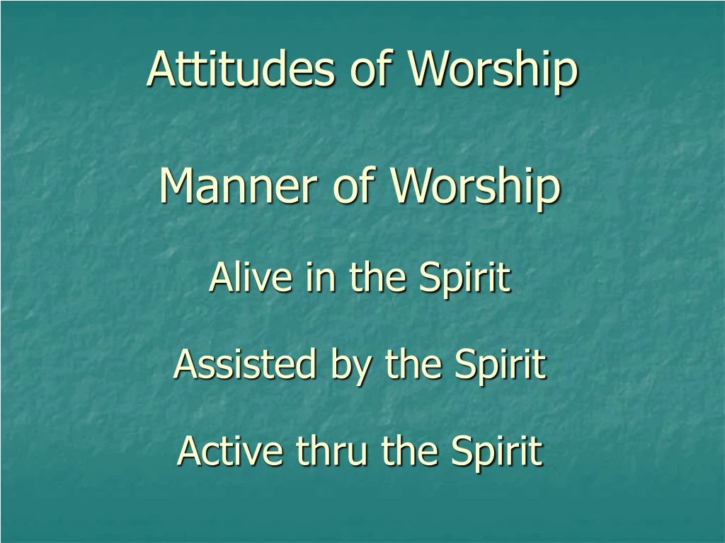 attitudes of worship