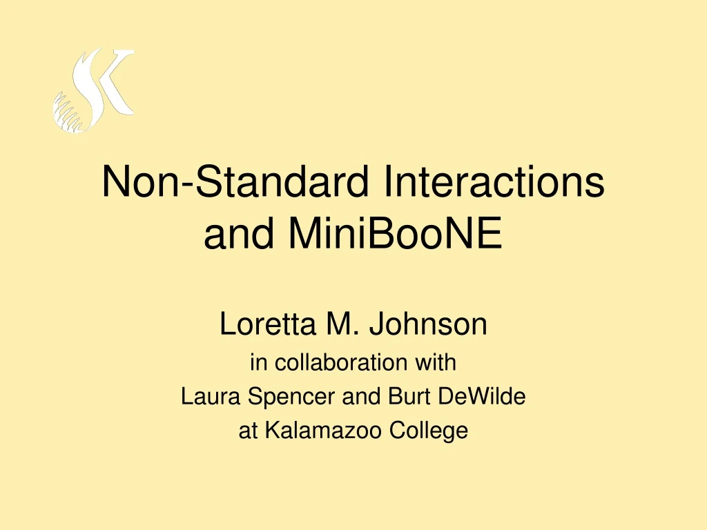 non standard interactions and miniboone