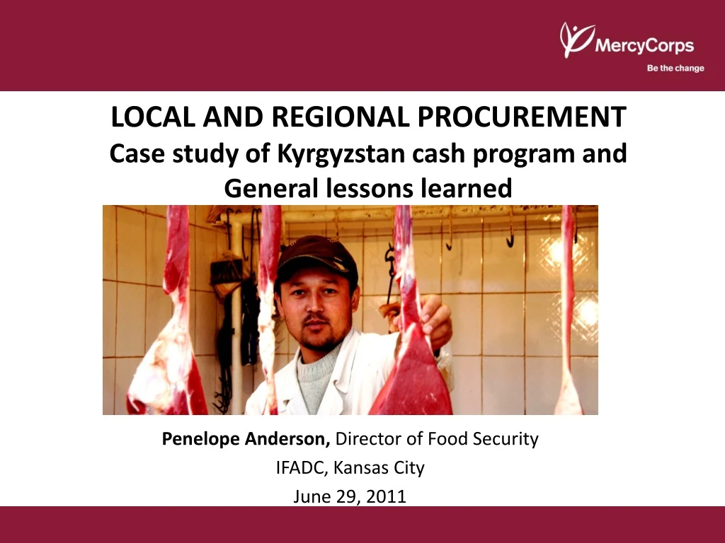 local and regional procurement case study