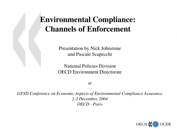 Environmental Compliance:  Channels of Enforcement