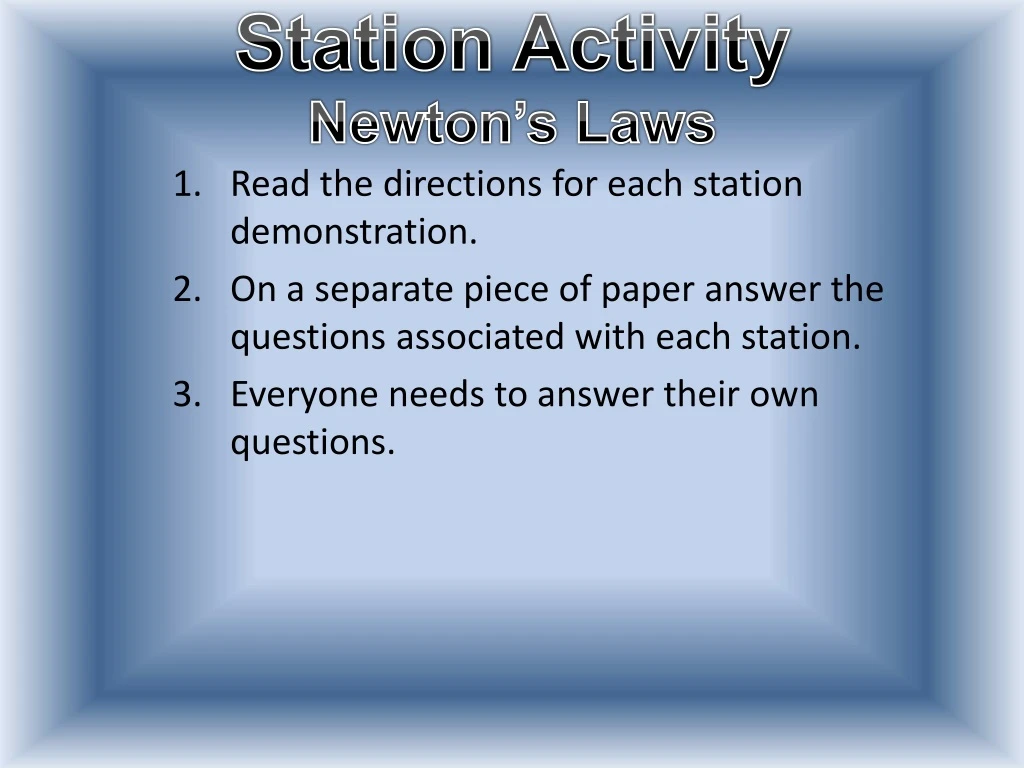 station activity newton s laws