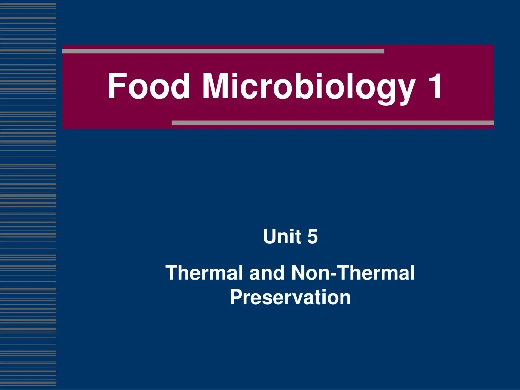 food microbiology 1