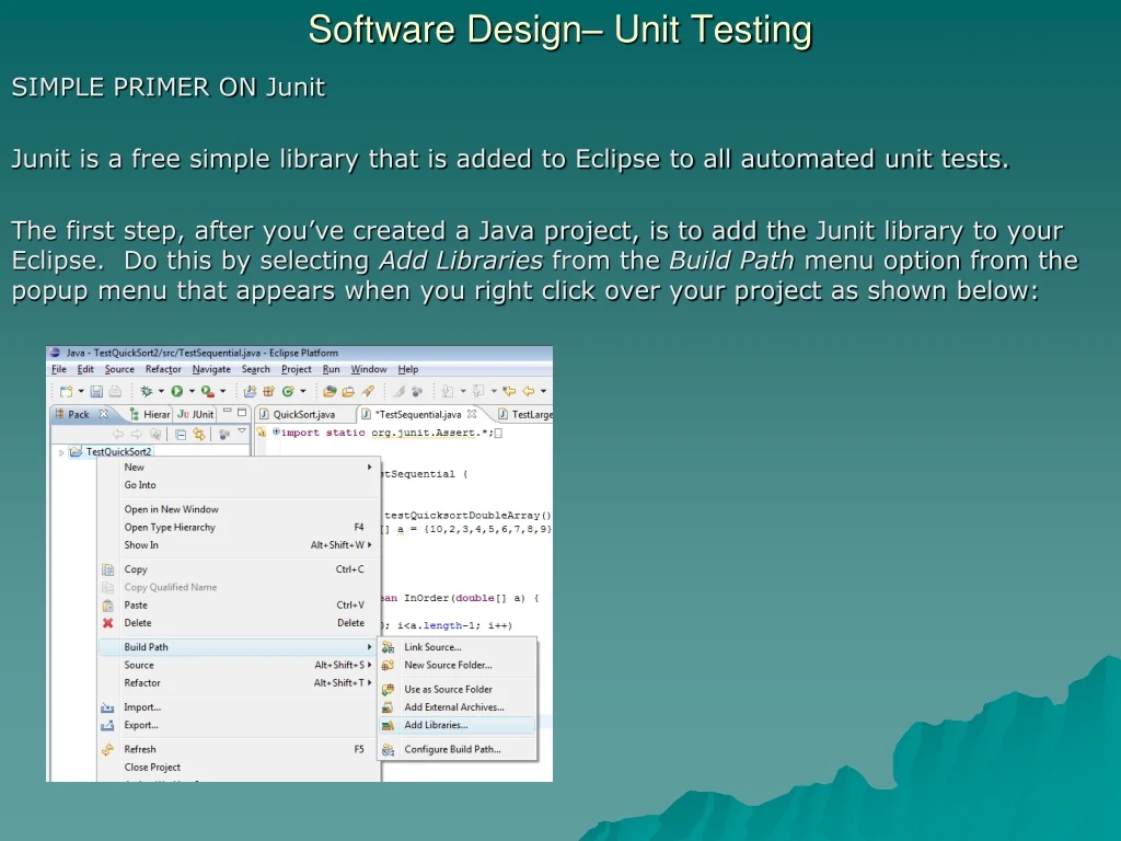 software design unit testing