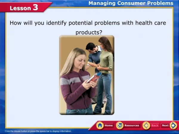 Managing Consumer Problems