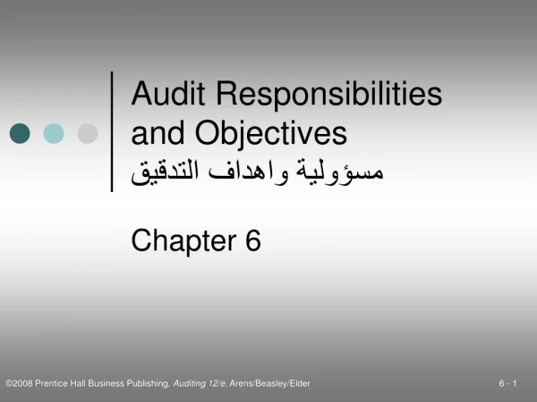 Audit Responsibilities and Objectives مسؤولية واهداف التدقيق