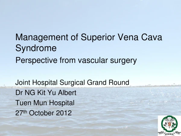 Management of Superior Vena Cava Syndrome  Perspective from vascular surgery