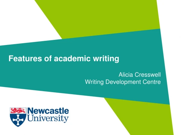 Features of academic writing