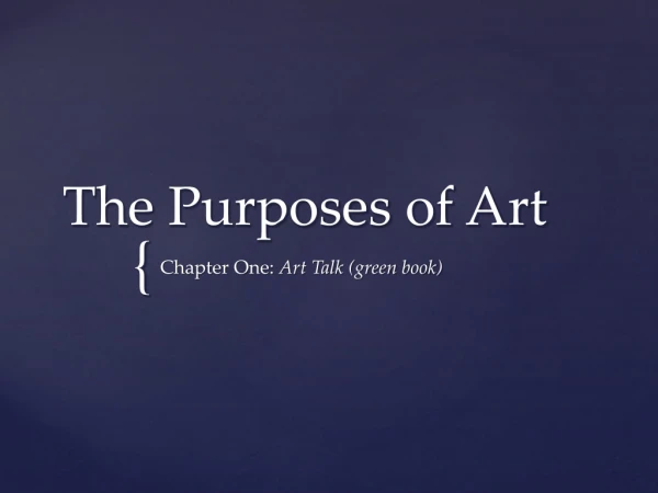 The Purposes of Art