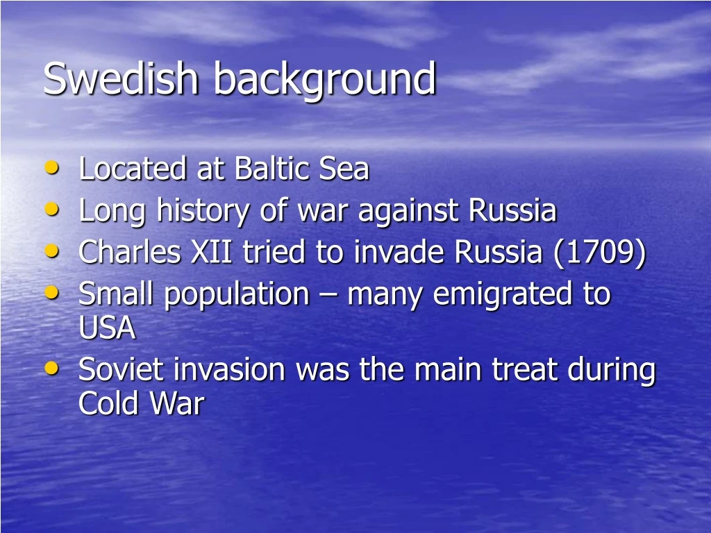 swedish background