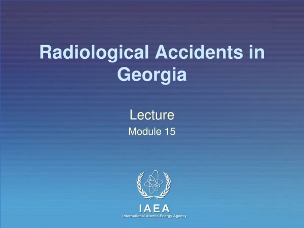 Radiological Accidents in Georgia