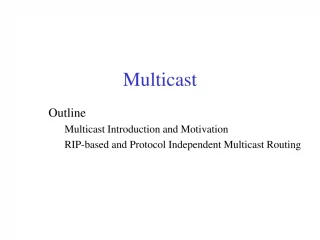 IP Multicast Routing in Communication Networks - slide 1