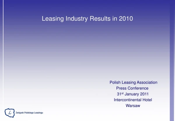 Leasing Industry Results in 2010