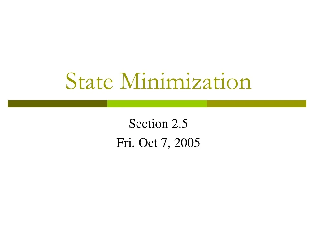 state minimization