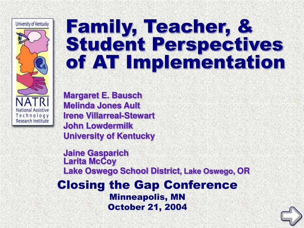family teacher student perspectives of at implementation