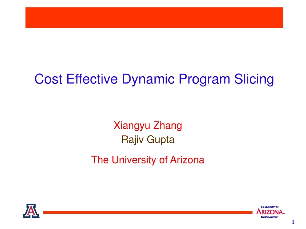 cost effective dynamic program slicing