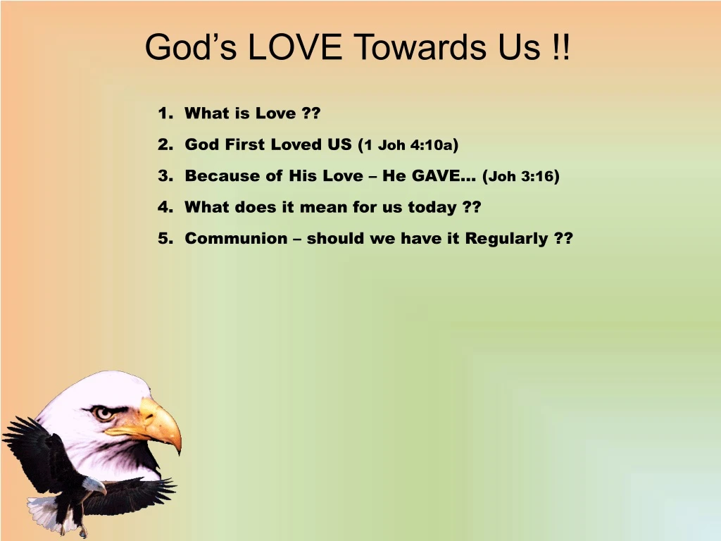 god s love towards us