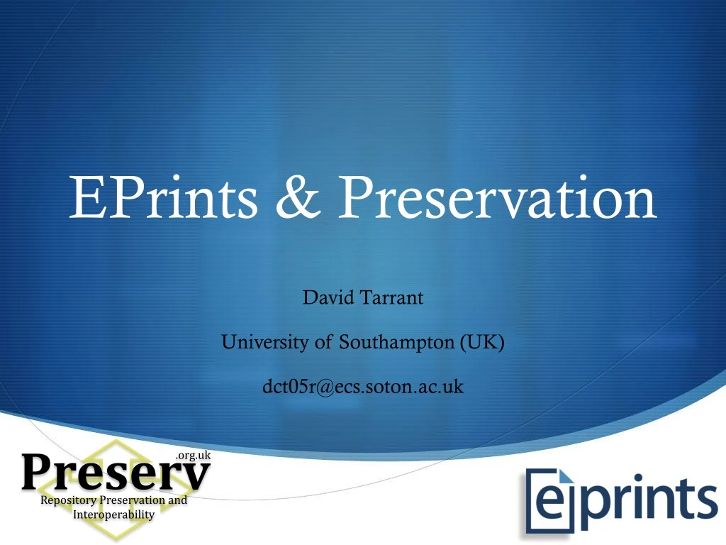 eprints preservation