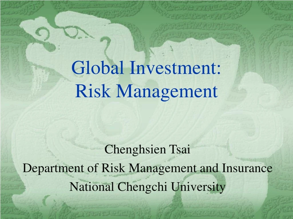 global investment risk management