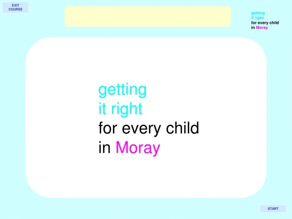 getting it right for every child in  Moray
