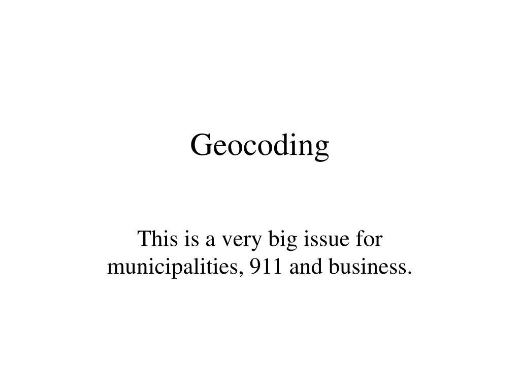 geocoding