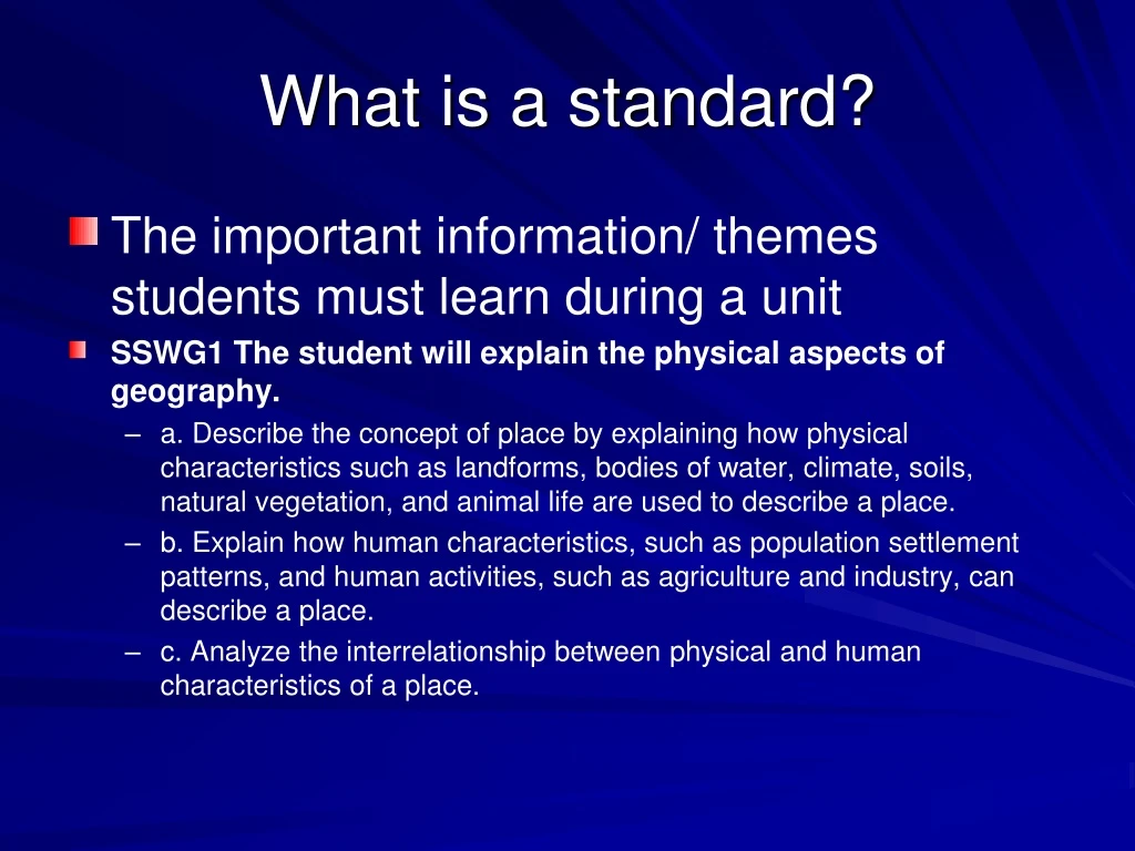 what is a standard