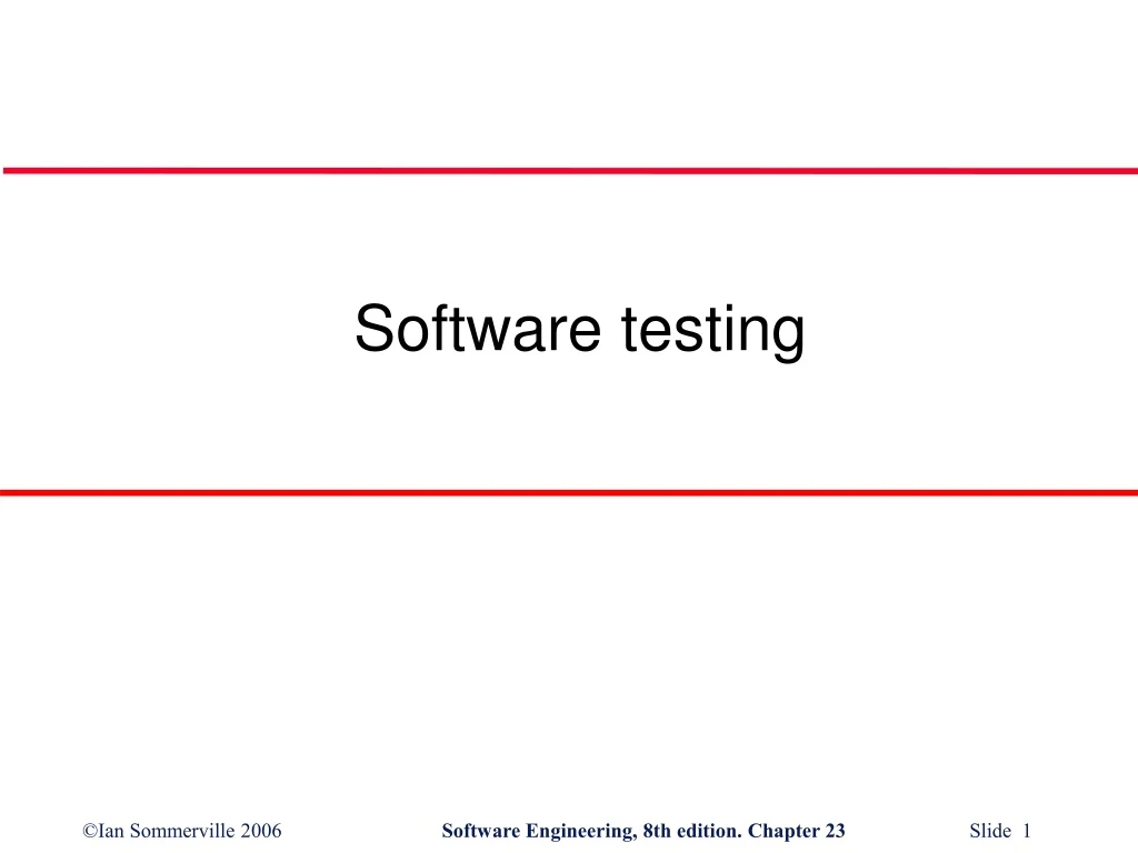 software testing