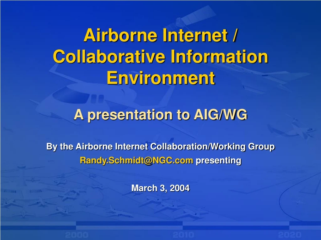 airborne internet collaborative information environment