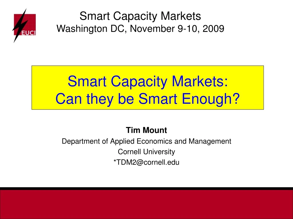 smart capacity markets can they be smart enough