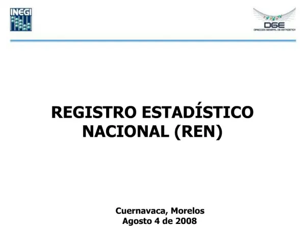 REGISTRO ESTAD STICO NACIONAL REN