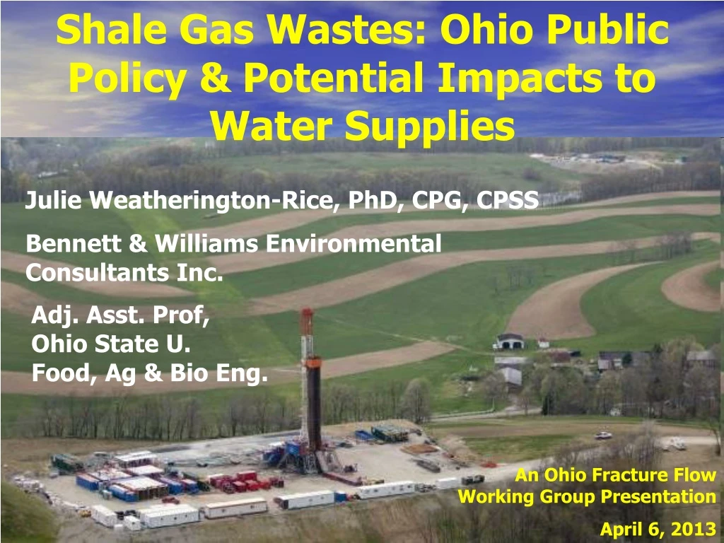 shale gas wastes ohio public policy potential