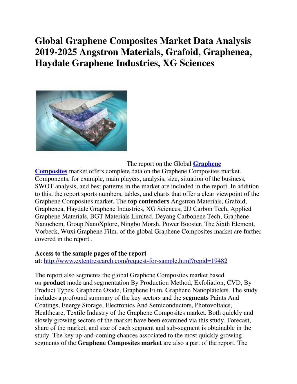 global graphene composites market data analysis