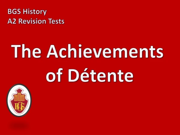 The  Achievements  of  Détente