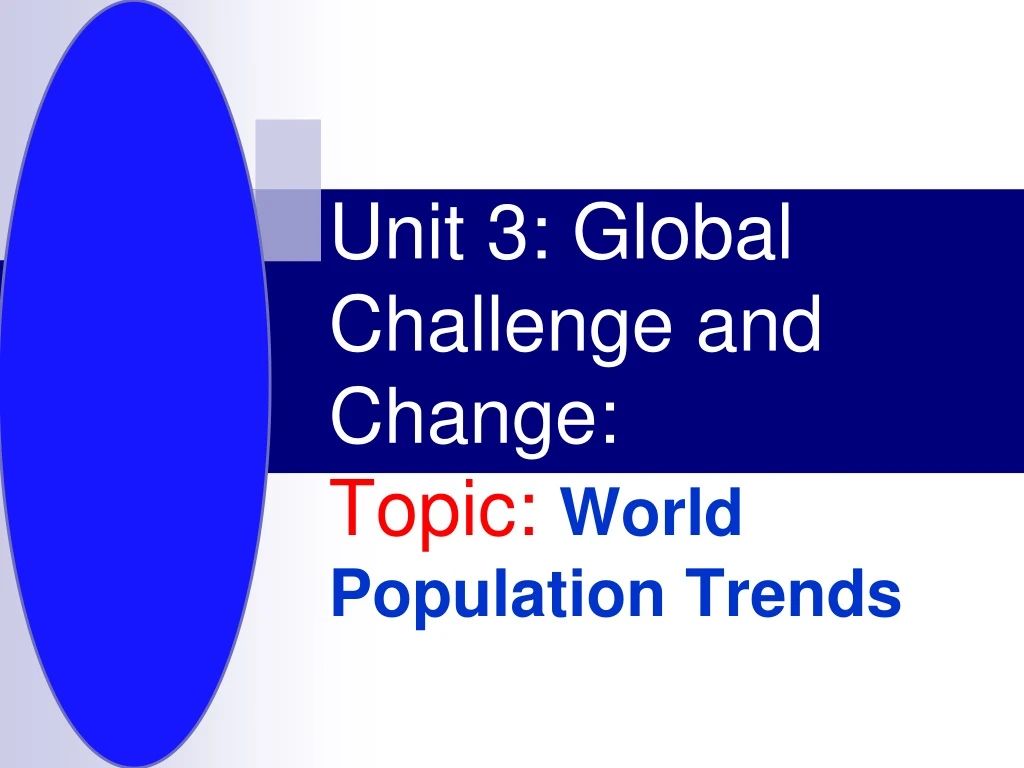 unit 3 global challenge and change topic world population trends