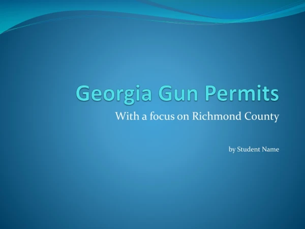 Georgia Gun Permits