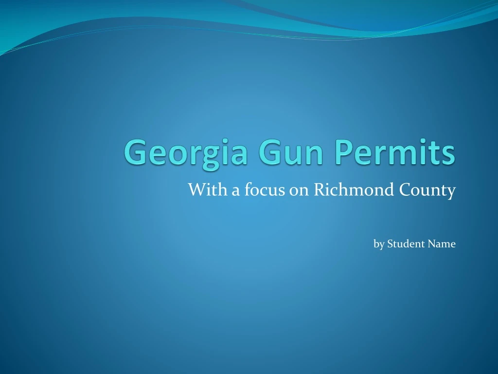 georgia gun permits