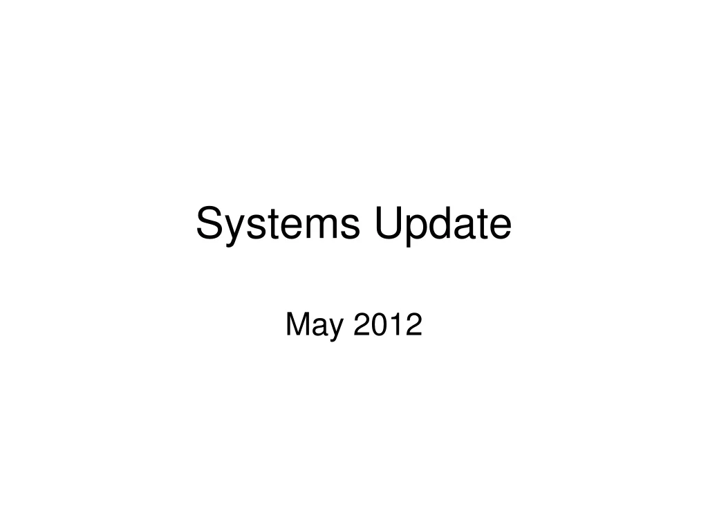 systems update