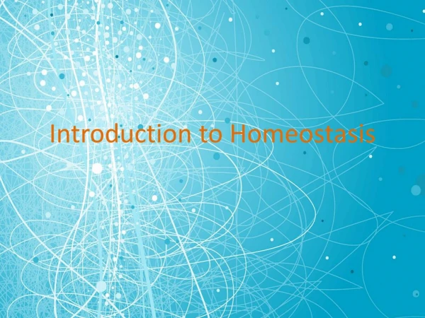 Introduction to Homeostasis