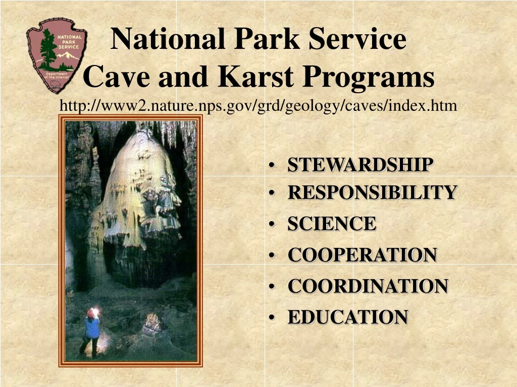 national park service cave and karst programs http www2 nature nps gov grd geology caves index htm