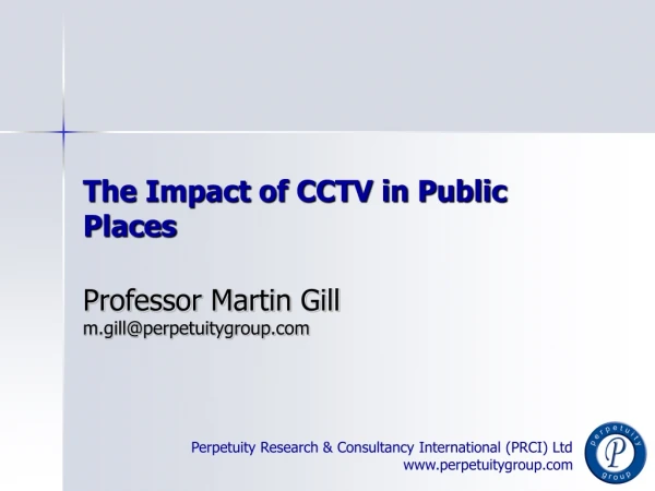 The Impact of CCTV in Public Places