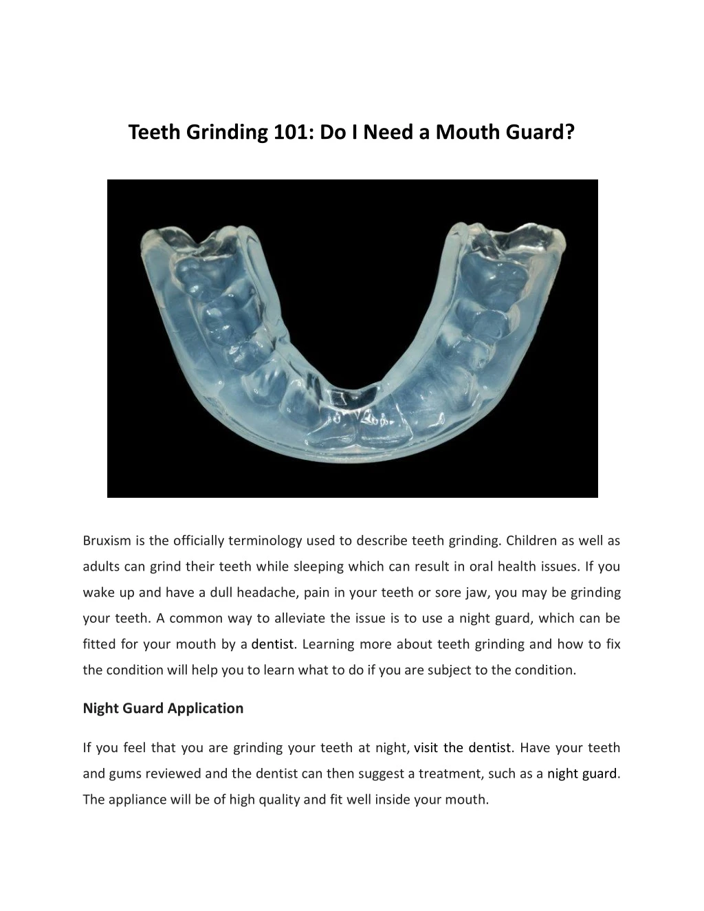 teeth grinding 101 do i need a mouth guard