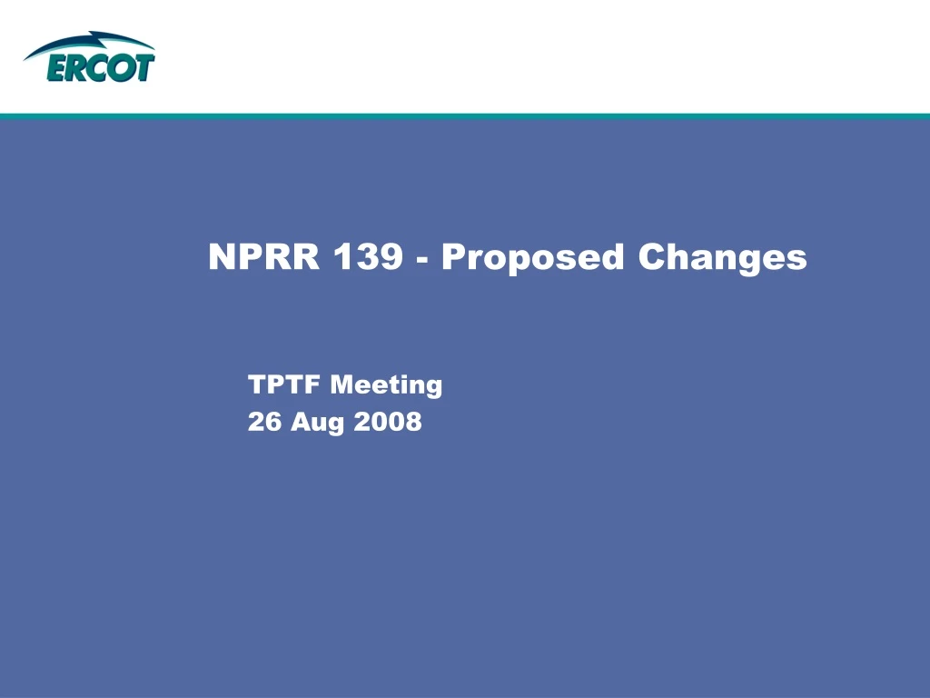 nprr 139 proposed changes
