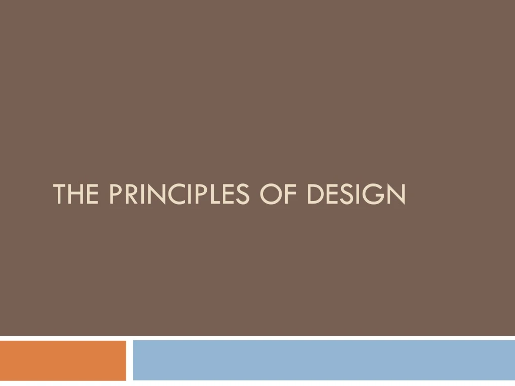 the principles of design