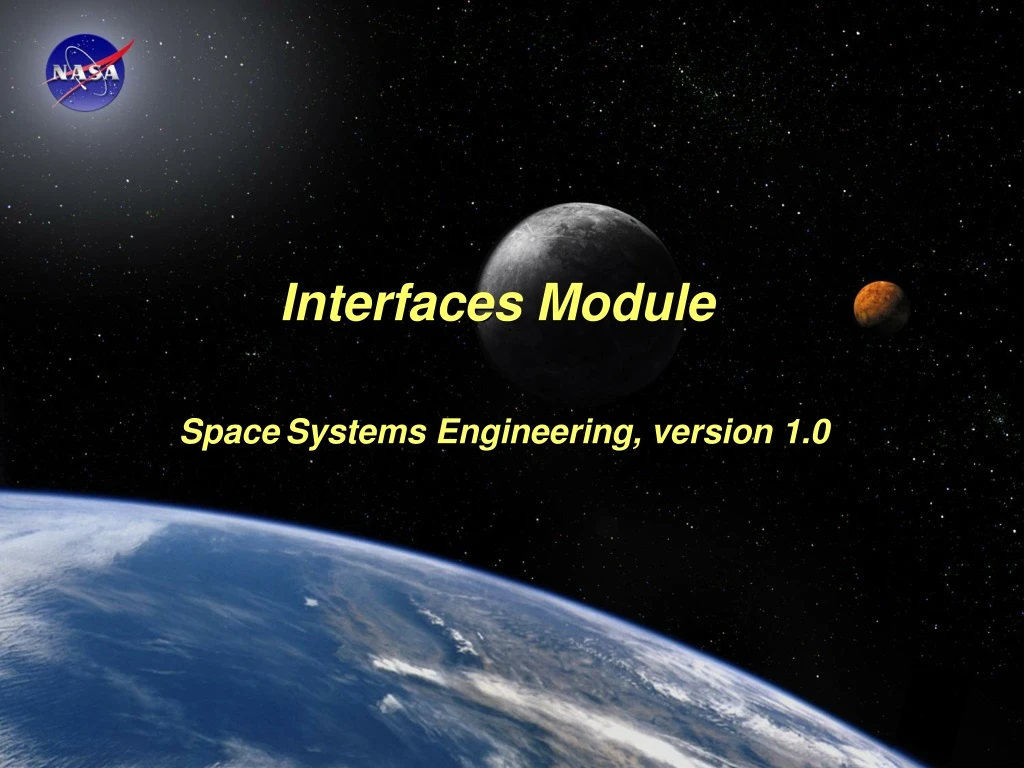 interfaces module space systems engineering